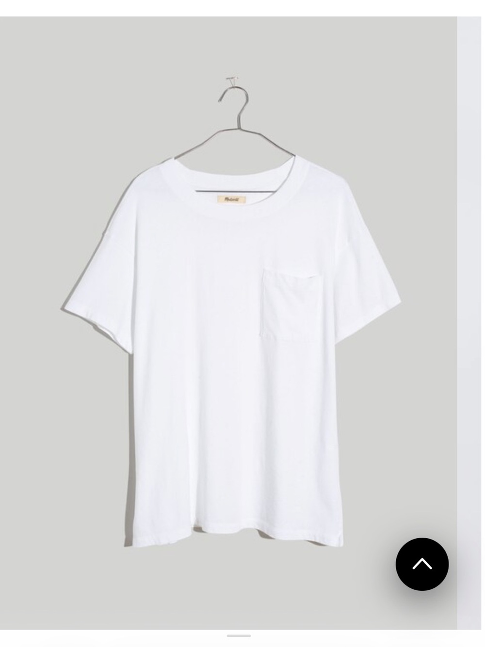 NWT Madewell Softfade Cotton Oversized Tee in Eyelet White Sz M